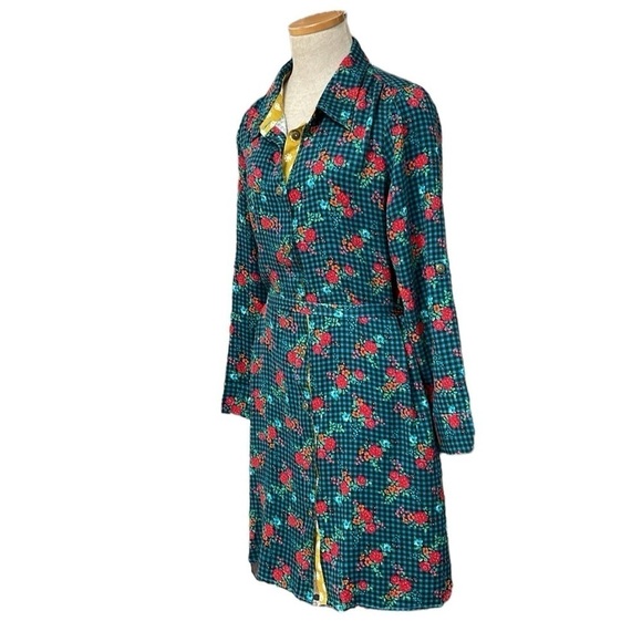 Matilda Jane Dress Women's Small Blue Green Floral Long Sleeve - Picture 3 of 17